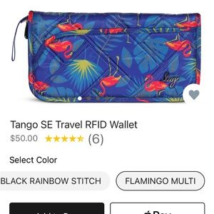 Lug Tango SE RFID Travel Wallet in Flamingo Multi -  New With Tags